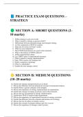 Exam &lpar;elaborations&rpar; Strategic Planning IIIA &lpar;MNG3701&rpar; 