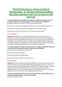 NUR 600 Final Exam&colon; Advanced Clinical  Pharmacology - St&period; Thomas University Updated  and Latest Questions and Correct Answers with  Rationale