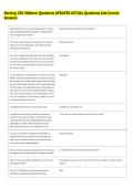 Nursing 250 Midterm Questions UPDATED ACTUAL Questions And Correct  Answers 