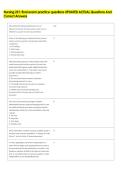 Nursing 251&colon; final exam practice questions UPDATED ACTUAL Questions And  Correct Answers
