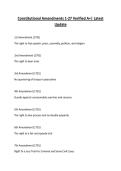 Constitutional Amendments 1-27 Verified A&plus;&vert; Latest Update