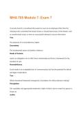MHA 705 Module 7- Exam 7 Questions And Answers With Verified Study Solutions Rated A&plus;