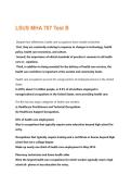 LSUS MHA 707 Test B Questions With Correct Solutions&comma; Already Passed&excl;&excl;