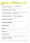 Nursing 220 Final Exam Review UPDATED ACTUAL Questions And Correct  Answers