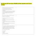 PSU Nursing 250 Final Exam UPDATED ACTUAL Questions And Correct  Answers 