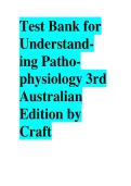Test Bank for Understanding Pathophysiology 3rd Australian Edition by Craft