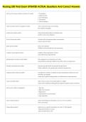 Nursing 250 Final Exam UPDATED ACTUAL Questions And Correct Answers 