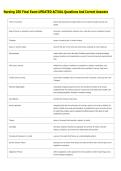 Nursing 250 Final Exam UPDATED ACTUAL Questions And Correct Answers 