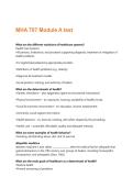 MHA 707 Module A test Questions And Answers &vert; 2026 Updated Solutions &vert; 100&percnt; Correct Answers