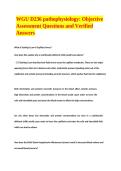 WGU D236 Pathophysiology OA Exam Study Guide &vert; Questions and Answers