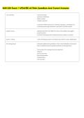 NUR 250 Exam 1 UPDATED ACTUAL Questions And Correct Answers 