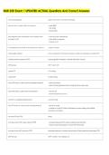 NUR 250 Exam 1 UPDATED ACTUAL Questions And Correct Answers