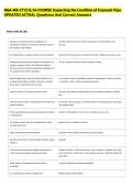 NGA-WE-CT23 & 24-COURSE Inspecting the Condition of Exposed Pipe  UPDATED ACTUAL Questions And Correct Answers