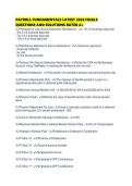 PAYROLL FUNDAMENTALS LATEST 2026 FINALS QUESTIONS AND SOLUTIONS RATED