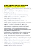 PAYROLL FUNDAMENTALS LATEST 2026 PRACTICE TEST QUESTIONS AND SOLUTIONS RATED