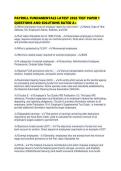 PAYROLL FUNDAMENTALS LATEST 2026 TEST PAPER 1 QUESTIONS AND SOLUTIONS RATED 
