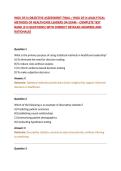 WGU D514 OBJECTIVE ASSESSMENT FINAL &sol; WGU D514 ANALYTICAL METHODS OF HEALTHCARE LEADERS OA EXAM &ndash; COMPLETE TEST BANK &lpar;214 QUESTIONS&rpar; WITH CORRECT DETAILED ANSWERS AND RATIONALES