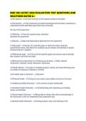 KNH 188 LATEST 2026 EVALUATION TEST QUESTIONS AND SOLUTIONS RATED