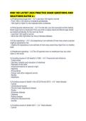 KNH 188 LATEST 2026 PRACTICE EXAM QUESTIONS AND SOLUTIONS RATED