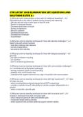 CTRI LATEST 2026 EXAMINATION SETS QUESTIONS AND SOLUTIONS RATED 