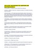 CTRI LATEST 2026 REVISION TEST QUESTIONS AND SOLUTIONS RATED 