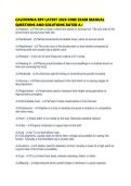 CALIFORNIA RPF LATEST 2026 CORE EXAM MANUAL QUESTIONS AND SOLUTIONS RATED
