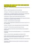 CALIFORNIA RPF LATEST 2026 STUDY GUIDE QUESTIONS AND SOLUTIONS RATED