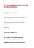 ABC Bartending School Test Questions With Answers&vert;Latest Update 2026&sol;2027