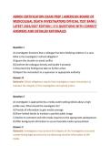 ABMDI CERTIFICATION EXAM PREP &vert; AMERICAN BOARD OF MEDICOLEGAL DEATH INVESTIGATORS OFFICIAL TEST BANK &vert; LATEST 2026&sol;2027 EDITION &vert; 313 QUESTIONS WITH CORRECT ANSWERS AND DETAILED RATIONALES
