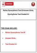 Relias Dysrhythmia Test B Answer Hints &ndash; Dysrhythmia Test Graded A&plus; Complete Study Guide and Exam Preparation Material