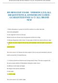 RN HESI Exit Exam Version 3 Questions and Answers &vert; 160 Item Practice Set