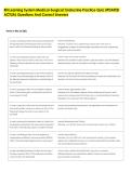 RN Learning System Medical-Surgical&colon; Endocrine Practice Quiz UPDATED  ACTUAL Questions And Correct Answers 
