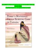 Test Bank&colon; Perry's Maternal Child Nursing Care in Canada &lpar;3rd Edition&rpar; &ndash; Shannon E&period; Perry&comma; Marilyn J&period; Hockenberry&comma; et al&period; &lpar;Canadian Edition by Keenan-Lindsay&rpar;