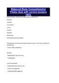 Balanced Body Comprehensive Pilates Quiz with correct answers 100&percnt;