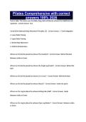 Pilates Comprehensive with correct answers 100&percnt; 2026