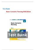 Test Bank for Basic Geriatric Nursing&comma; 8th Edition by Patricia A&period; Williams &mdash; Complete Questions & Verified Answers for All Chapters 2026