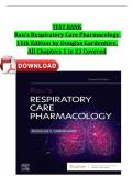 Test Bank &ndash; Rau&rsquo;s Respiratory Care Pharmacology &lpar;11th Edition&rpar; by Gardenhire&colon; Questions&comma; Answers and Rationales Study Guide