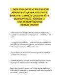 IllInoIs supplemental nursIng Home  admInIstrator eXam studY guIde  2026&sol;2027 Complete QuestIons WItH  VerIFIed CorreCt ansWers &vert;&vert;  100&percnt; guaranteed pass  <neWest VersIon> 