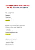 Fire Fighter 1 &lpar;Jones & Bartlett&rpar; Study Guide &ndash; Questions and Answers
