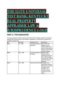 Elite Universal Test Bank&colon; Kentucky Real Property Appraiser Law&comma; HB 355 & USPAP 2026&sol;2027