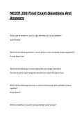 NEIEP 200 Final Exam Questions And Answers