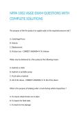 NFPA 1002 AS&E EXAM QUESTIONS WITH COMPLETE SOLUTIONS 