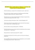 HEED300- Quiz 3 Cardiorespiratory Endurance -Questions with  Verified Answers &lpar;Guaranteed Success&rpar;