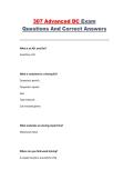 307 Advanced DC &ndash; Exam Questions and Correct Answers