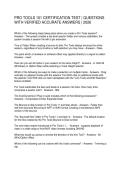 PRO TOOLS 101 CERTIFICATION TEST QUESTIONS WITH VERIFIED ACCURATE ANSWERS 2026