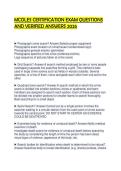 MCOLES CERTIFICATION EXAM QUESTIONS AND VERIFIED ANSWERS 2026&period;pdf