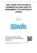 Test Bank for Physical Examination and Health Assessment 8th Edition by Carolyn Jarvis 9780323510806 