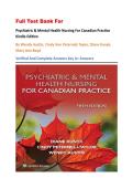 Full Test Bank For Psychiatric & Mental Health Nursing For Canadian Practice Kindle Edition By Wendy Austin&comma; Cindy Ann Peternelj-Taylor&comma; Diane Kunyk&comma; Mary Ann Boyd  Verified And Complete Answers Key A&plus; Answers 