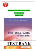 Test Bank &ndash; Introduction to Critical Care Nursing &lpar;7th Edition&rpar; by Sole&colon; Questions&comma; Answers and Rationales Study Guide