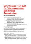 Western Governors University D413&colon; Telecommunications and Wireless Communications &ndash; Elite Objective Assessment &lpar;OA&rpar; Test Bank &vert; 2026&sol;2027 Updated Edition